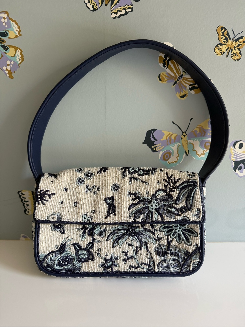 Staud Tommy Beaded Bag Toile De Pup